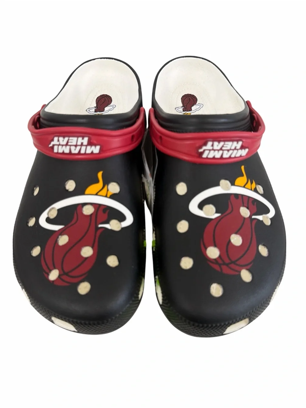 Crocs NBA Miami Heat Classic Clog Black/Red NBA Fans Unisex Men’s Size 13